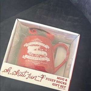Red Mug & Fuzzy Socks Gift Set